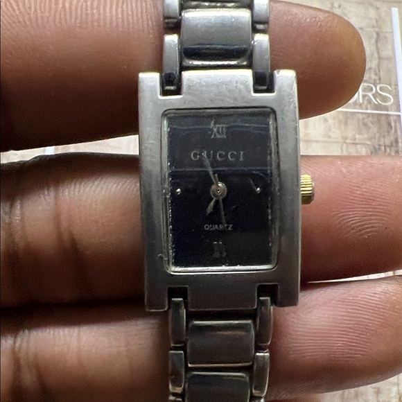 Gucci Tank Metallic Silver Bracelet Watch
